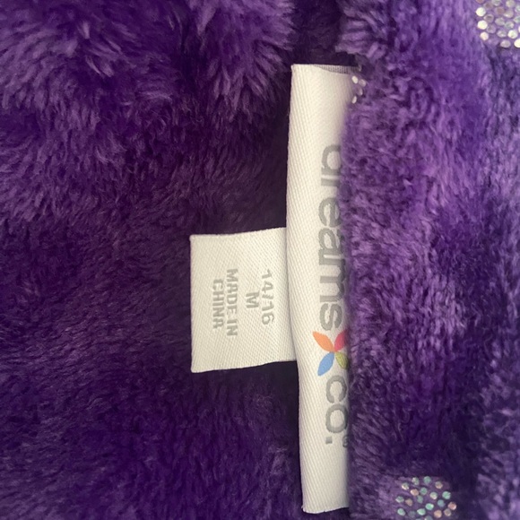 Purple Heart Patterned Zip-Up Robe - Picture 2 of 2